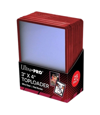 FUNDAS ULTRA PRO TOPLOADER BORDE ROJO (25)