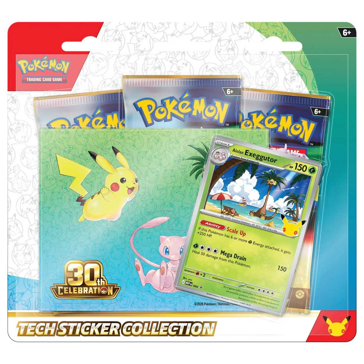 30 Aniversario - Tech Sticker Blíster 3 sobres - Inglés