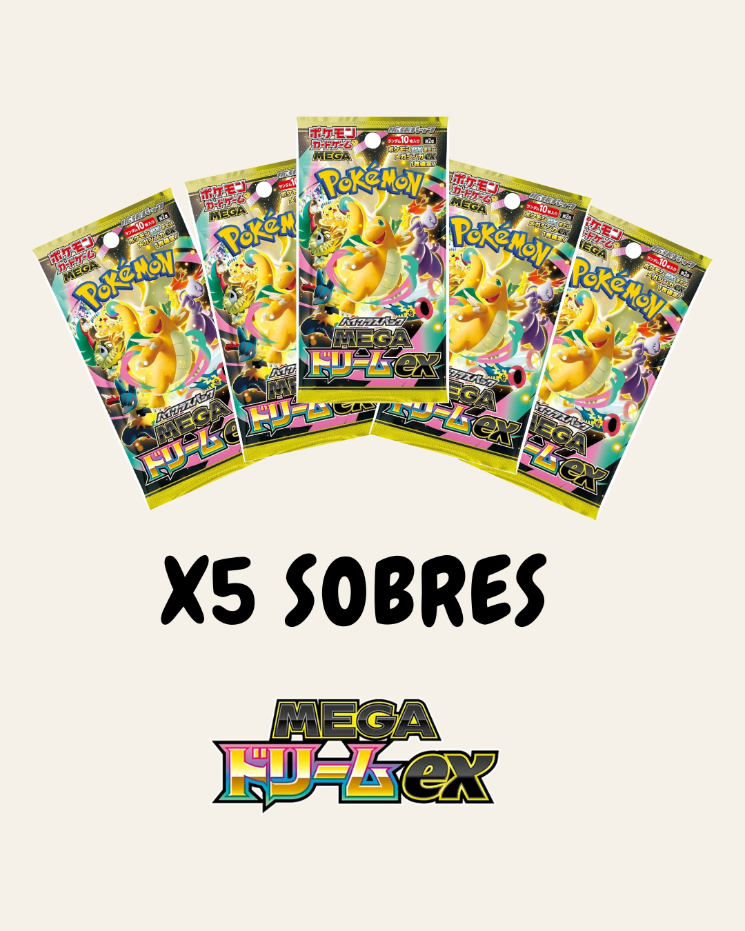 Pack 5 sobres Mega-Dream EX - Japonés