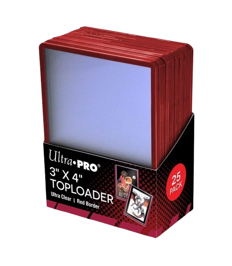 FUNDAS ULTRA PRO TOPLOADER BORDE ROJO (25)